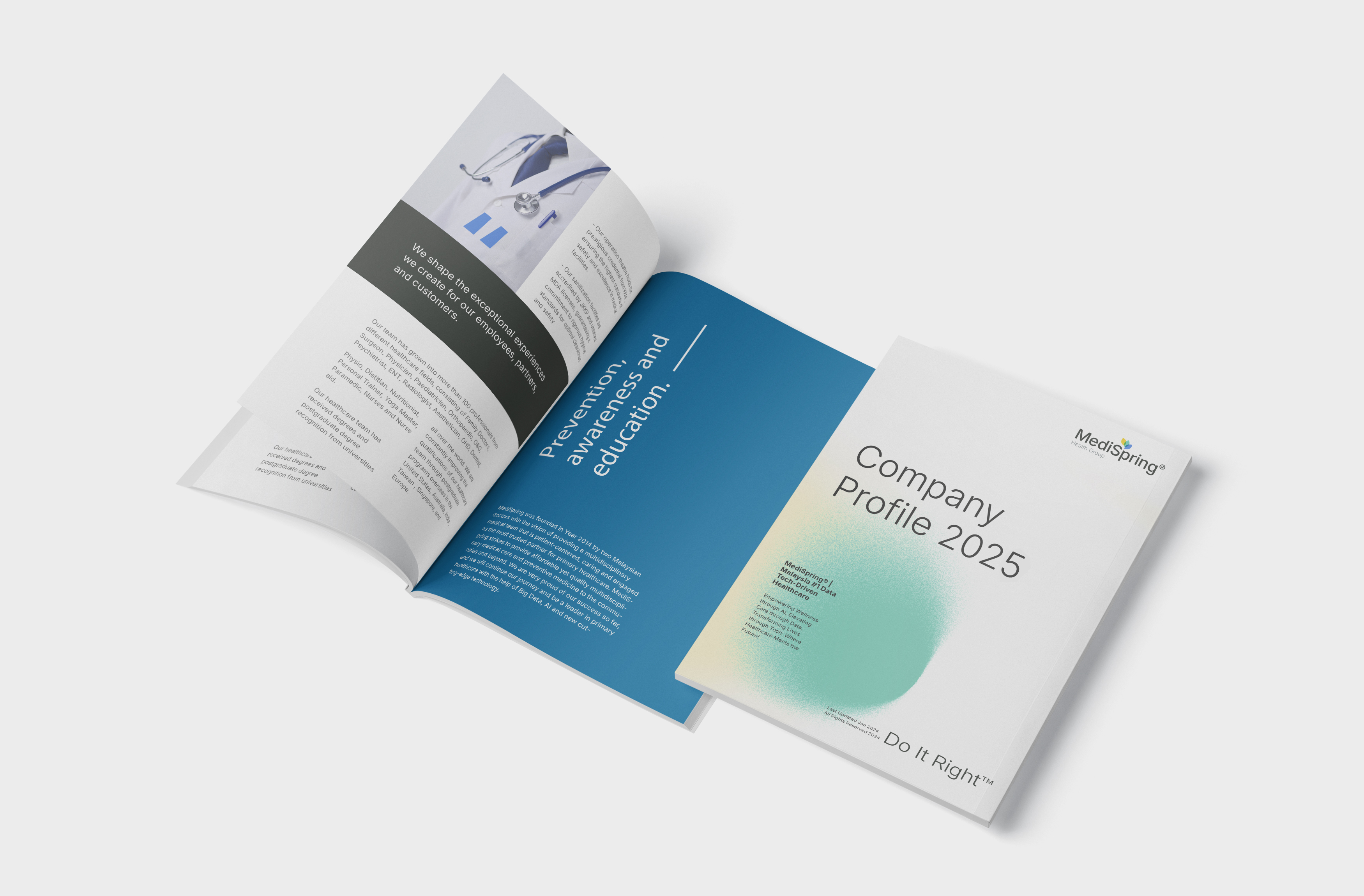 Company profile spread